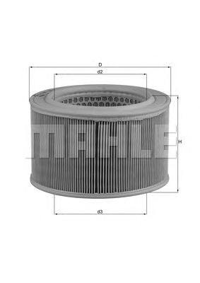 MAHLE lx446 -  Воздушный фильтр