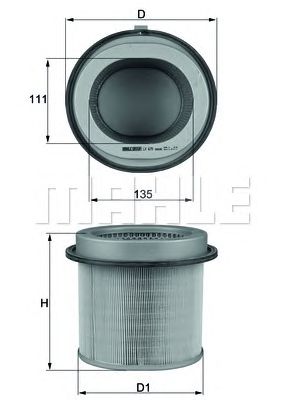 MAHLE lx670 -  Воздушный фильтр