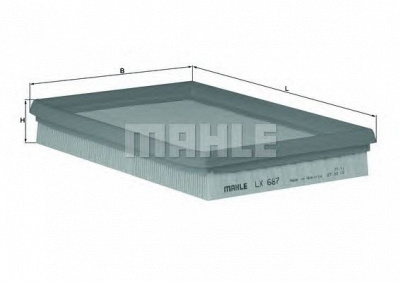 MAHLE lx687 -  Воздушный фильтр