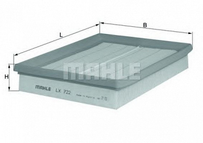 MAHLE lx722 -  Воздушный фильтр