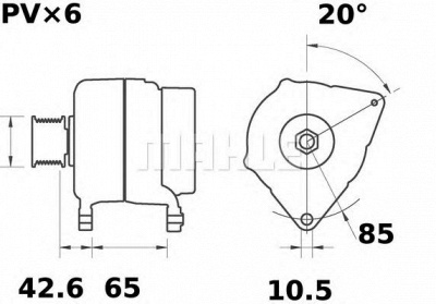 MAHLE mg387 -  Генератор