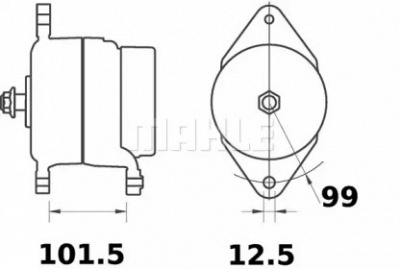 MAHLE mg586 -  Генератор, 28В 80А