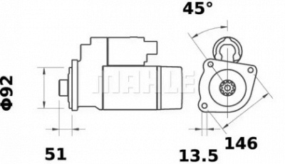 MAHLE ms120 -  Стартер