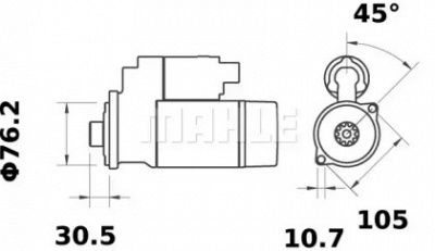 MAHLE ms122 -  Стартер