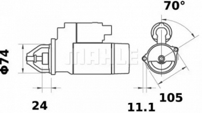 MAHLE ms123 -  Стартер