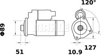 MAHLE ms139 -  Стартер