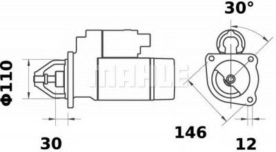 MAHLE ms186 -  Стартер