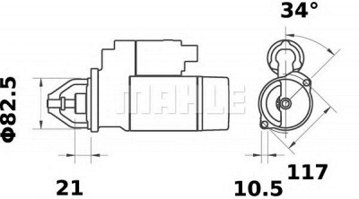 MAHLE ms218 -  Стартер
