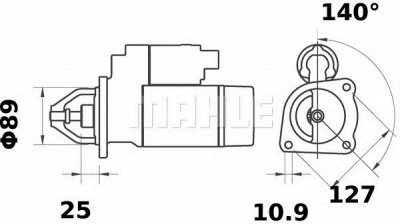 MAHLE ms329 -  Стартер