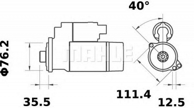 MAHLE ms381 -  Стартер