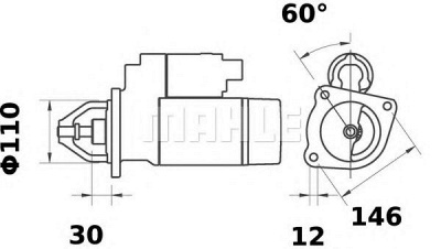 MAHLE ms389 -  Стартер