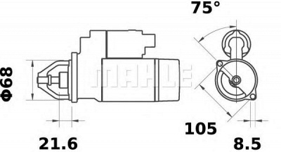 MAHLE ms409 -  Стартер