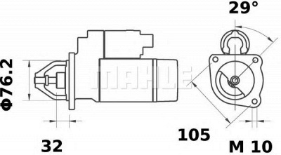 MAHLE ms410 -  Стартер