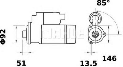 MAHLE ms426 -  Стартер