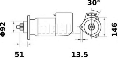 MAHLE ms471 -  Стартер