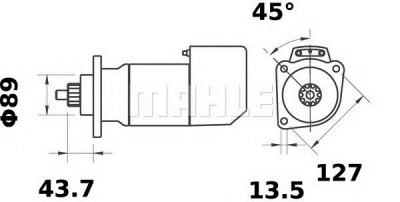 MAHLE ms502 -  Стартер