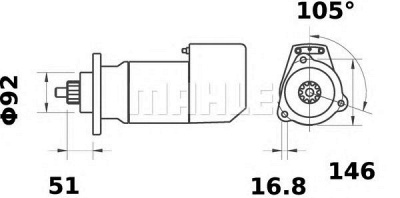 MAHLE ms520 -  Стартер