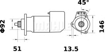 MAHLE ms540 -  Стартер