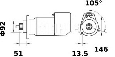 MAHLE ms555 -  Стартер