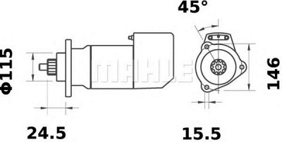 MAHLE ms562 -  Стартер