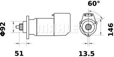 MAHLE ms568 -  Стартер