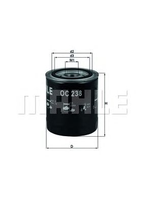 MAHLE oc238 -  Масляный фильтр