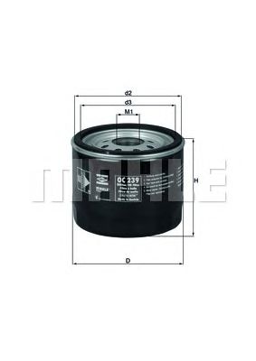 MAHLE oc239 -  Масляный фильтр