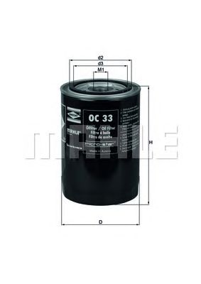 MAHLE oc33 -  Масляный фильтр