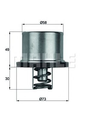 MAHLE thd186 -  Термостат, охлаждающая жидкость