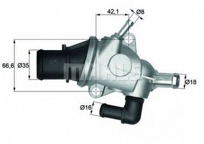 MAHLE ti12588 -  Термостат, охлаждающая жидкость