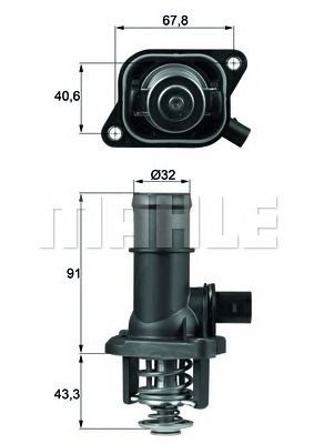 MAHLE ti16105 -  Термостат, охлаждающая жидкость