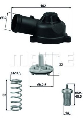 MAHLE ti24483d -  Термостат, охлаждающая жидкость