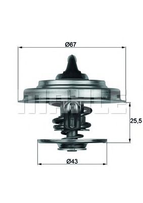 MAHLE tx1883d -  Термостат, охлаждающая жидкость