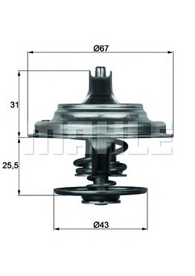 MAHLE tx2383d -  Термостат, охлаждающая жидкость