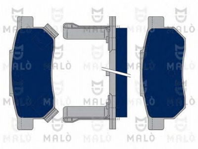 MALO 1050015 -  Комплект тормозных колодок, дисковый тормоз