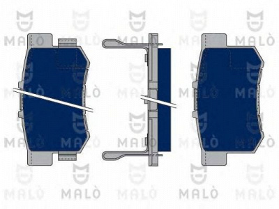 MALO 1050048 -  Комплект тормозных колодок, дисковый тормоз