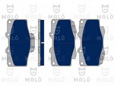MALO 1050165 -  Комплект тормозных колодок, дисковый тормоз