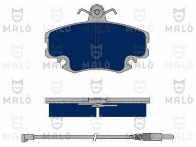 MALO 1050381 -  Комплект тормозных колодок, дисковый тормоз