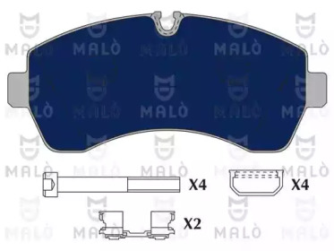 MALO 1050619 -  Комплект тормозных колодок, дисковый тормоз