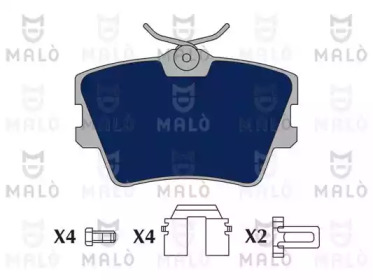 MALO 1050763 -  Комплект тормозных колодок, дисковый тормоз