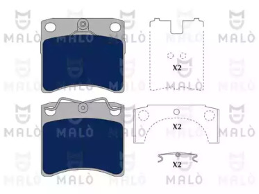 MALO 1050766 -  Комплект тормозных колодок, дисковый тормоз