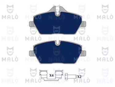 MALO 1050881 -  Комплект тормозных колодок, дисковый тормоз
