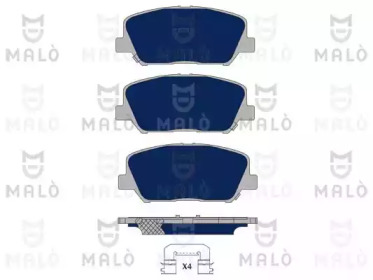 MALO 1051144 -  Комплект тормозных колодок, дисковый тормоз