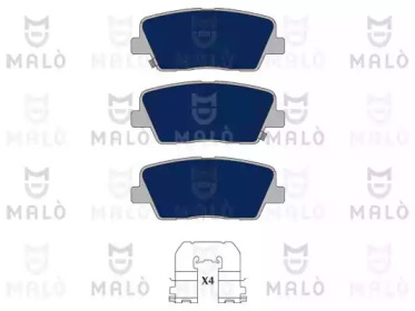 MALO 1051146 -  Комплект тормозных колодок, дисковый тормоз