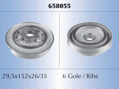 MALO 658055 -  Ременный шкив, коленчатый вал
