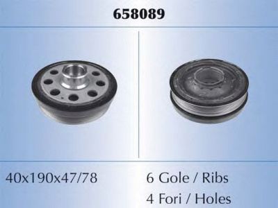 MALO 658089 -  Ременный шкив, коленчатый вал