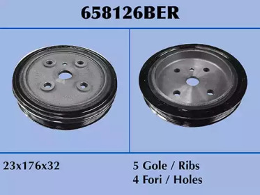 MALO 658126ber -  Ременный шкив, коленчатый вал