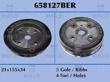 MALO 658127ber -  Ременный шкив, коленчатый вал