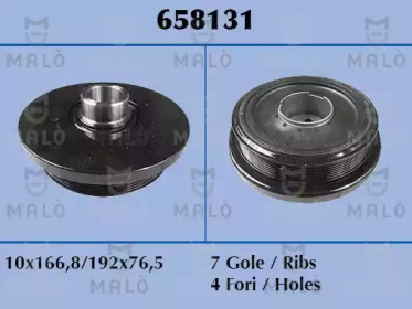 MALO 658131 -  Ременный шкив, коленчатый вал