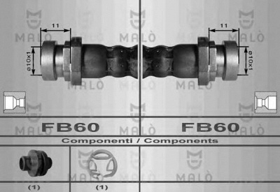 MALO 80009 -  Тормозной шланг